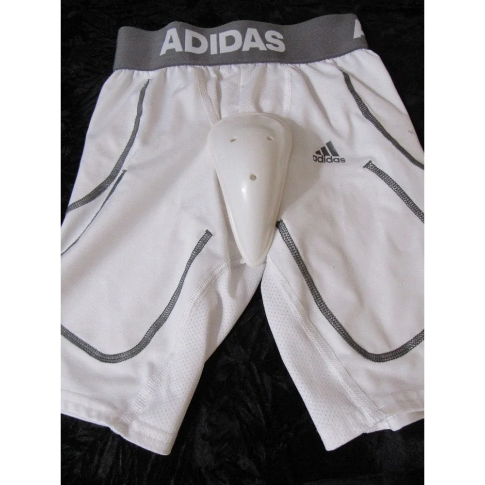 Adidas Youth Baseball‎ Sliding Shorts White/ with Cup Size Youth Small